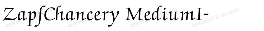 ZapfChancery MediumI字体转换